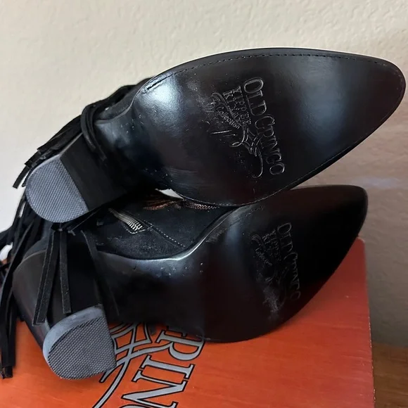 NEW YIPPEE KI YAY BY OLD GRINGO, NEW SHERIFF IN TOWN - Black Suede, Size 9B - Picture 11 of 13